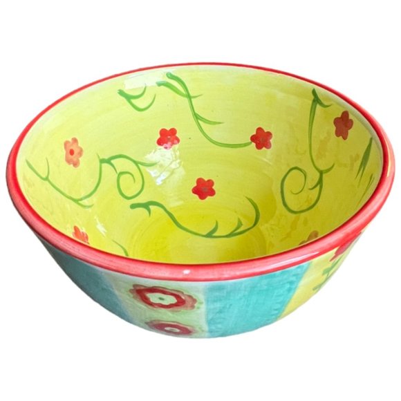 HTF! Kimberly Hodgen Cupcakes and Cartwheels Bowl & Plate Floral Scalloped READ - Picture 10 of 16